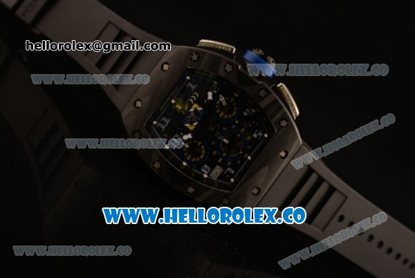 Richard Mille RM 011 Felipe Massa Chronograph Japanese Miyota 9015 Automatic Carbon Fibera Case with Skeleton Dial Arabic Numeral Markers and Carbon Fiber Strap (KV) - Click Image to Close